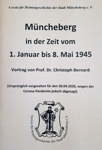 Broschüre Vortrag Muencheberg vom 1.Januar bis 8.Mai 1945