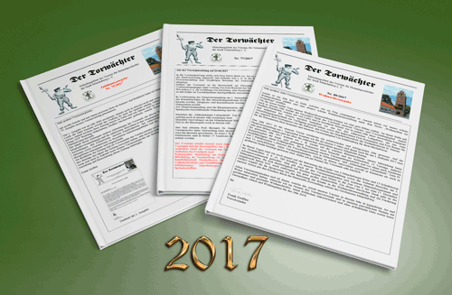 Mitteilungsblatt Torwaechter Sammlung von 2017